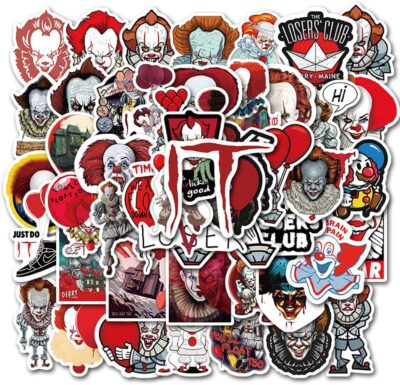 50PCS IT Clown Anime Stickers