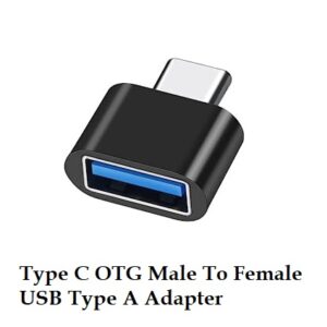 Type-C OTG Male To USB Type A Female USB Adapter Black