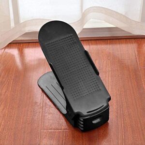 Durable Unique Adjustable Shoe Organizer – Black