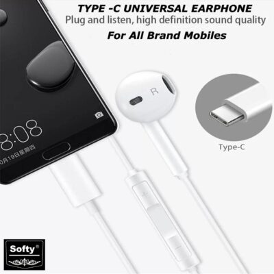 Type C Wired Earphone In-Ear Noise Cancelling Headphones - Image 9