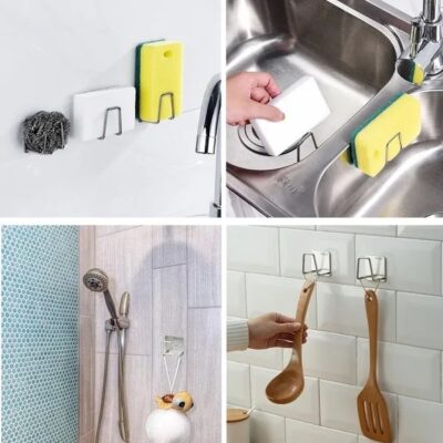 Multipurpose Stainless Steel Kitchen Sponge Holder - Image 9