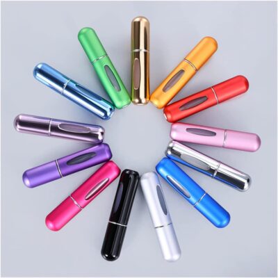 10ml Pocket Size Refillable Perfume Spray Bottle Black - Image 4