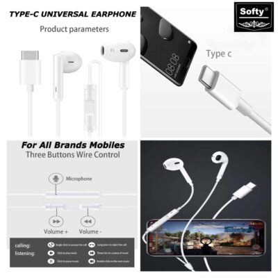 Type C Wired Earphone In-Ear Noise Cancelling Headphones - Image 7