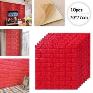 3d Self Adhesive Pe foam wallpaper – Red – 10