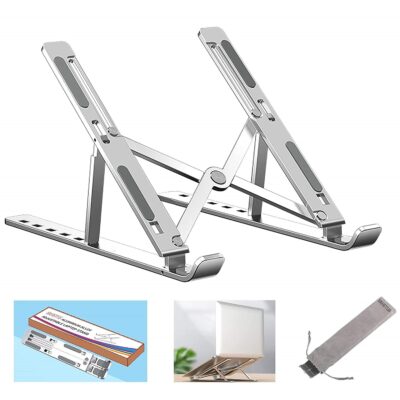 Adjustable Ventilated Aluminum Laptop & Tablet Stand - Image 11