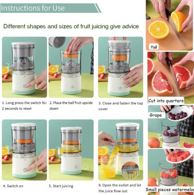 Stainless Steel Electric Citrus Fruit Juicer Squeezer - Image 5