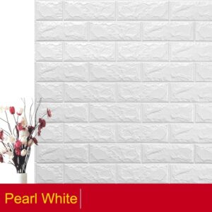 3d Self Adhesive Pe foam wallpaper – White