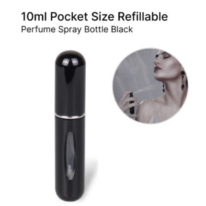 10ml Pocket Size Refillable Perfume Spray Bottle Black