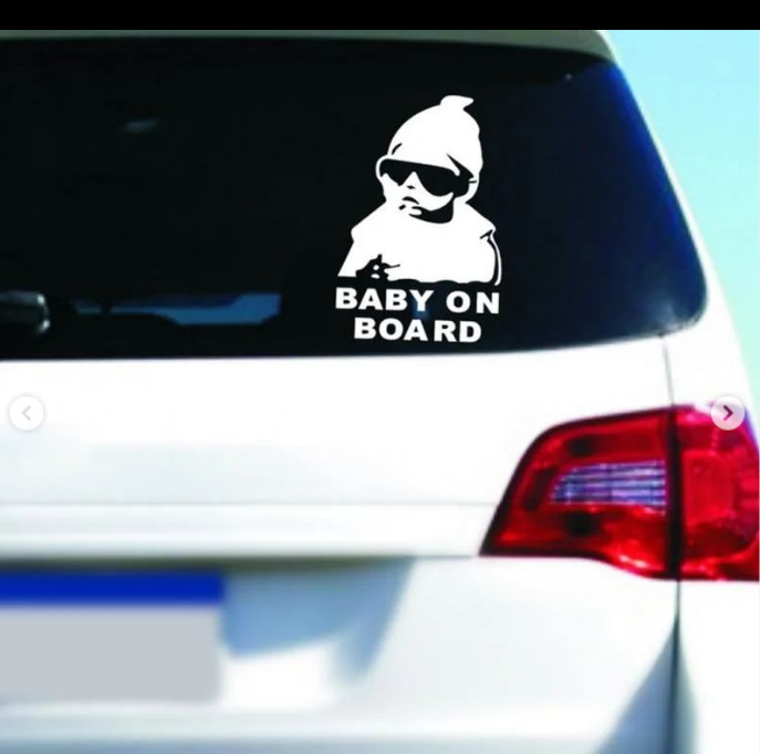 Baby on Board Car Caution Adhesive Sticker - Image 2
