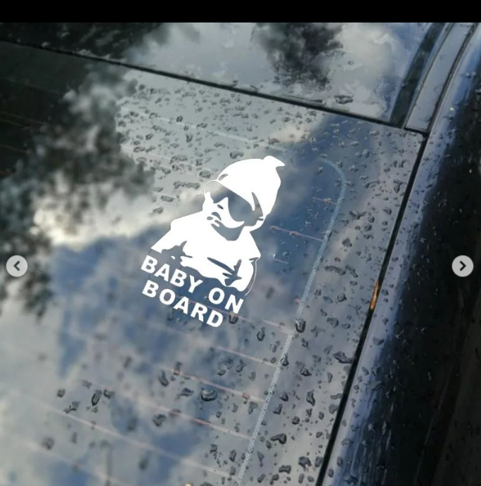 Baby on Board Car Caution Adhesive Sticker - Image 4