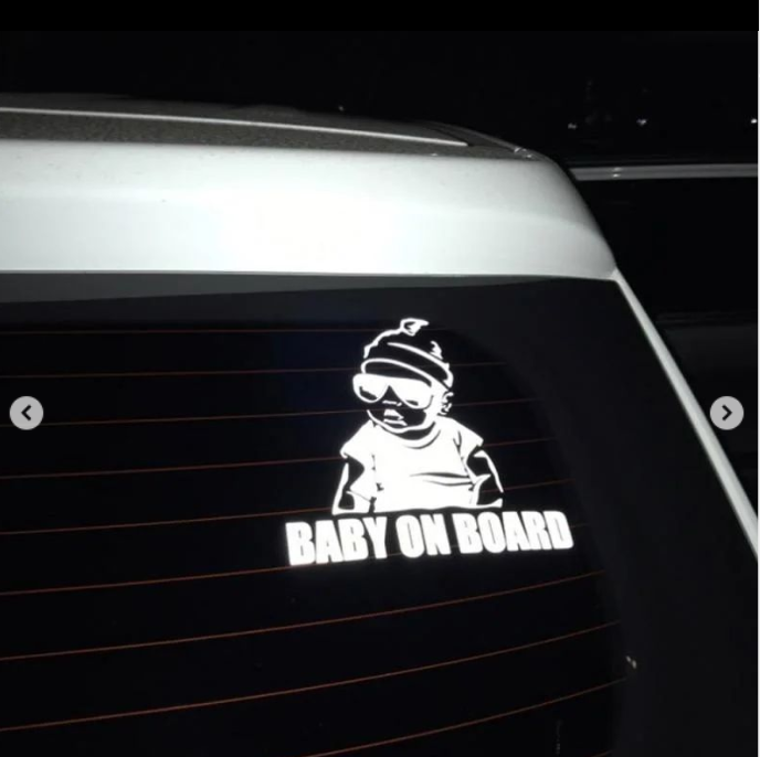 Baby on Board Car Caution Adhesive Sticker - Image 5