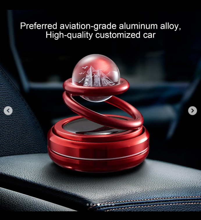 Solar Powered Car Aromatherapy Rotating Floating Planet Air Freshener - Image 4