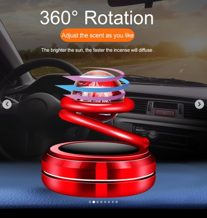 Solar Powered Car Aromatherapy Rotating Floating Planet Air Freshener - Image 5