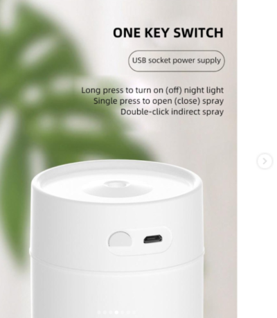 260ml USB Humidifier White Plus Free 10ml Essential Oil - Image 4