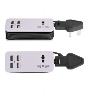 4 Port Usb Universal Portable Charging Station – Black