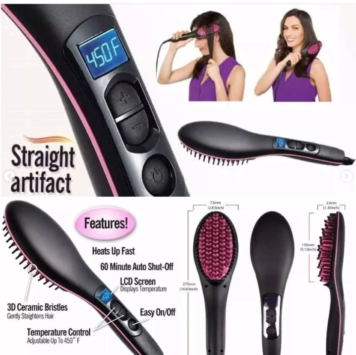 Ceramic Hot Comb Electric Brush Hair Straightener - Image 8