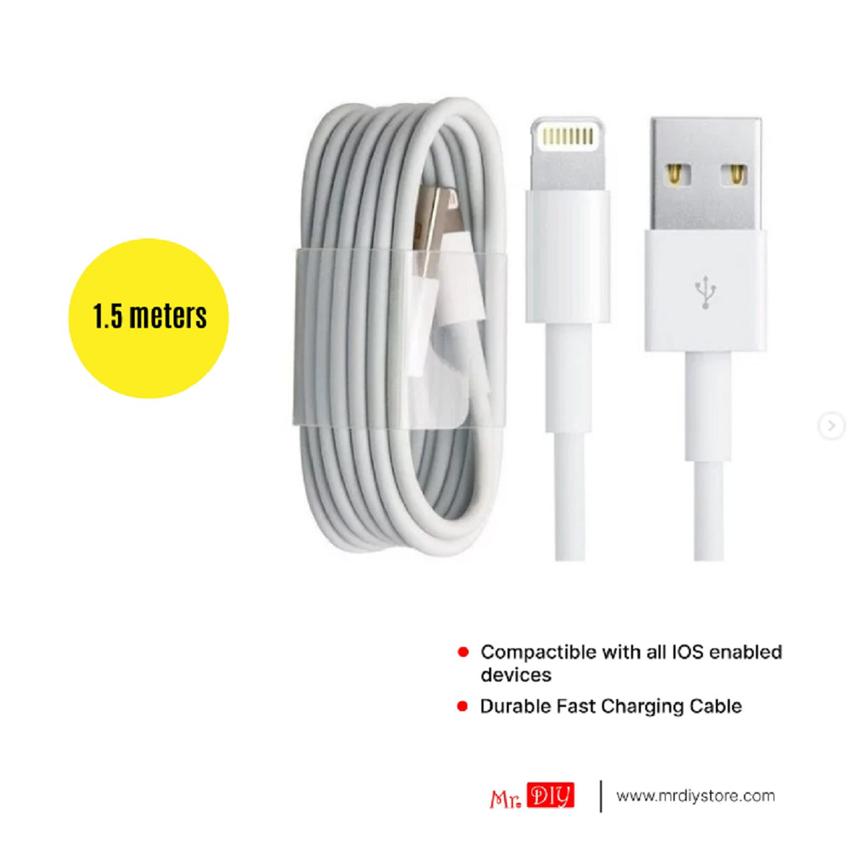 1.5M Durable Iphone 8Pin USB Charging Cable