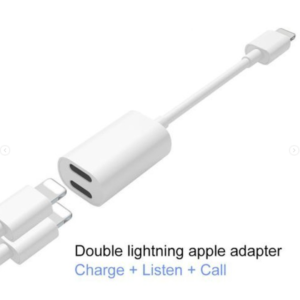 2 In 1 Dual Lightening Charging & Audio Adapter For Iphone