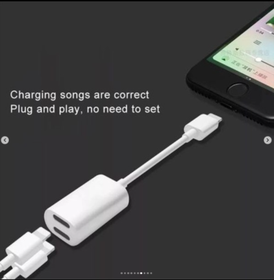 2 In 1 Dual Lightening Charging & Audio Adapter For Iphone - Image 6
