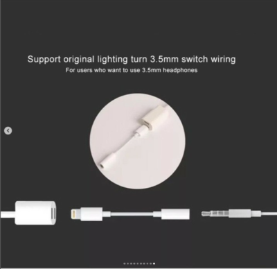 2 In 1 Dual Lightening Charging & Audio Adapter For Iphone - Image 9