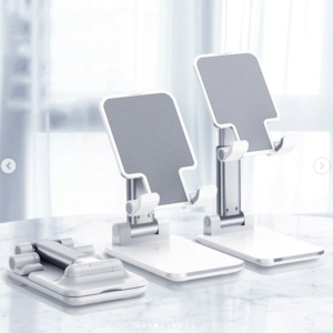 Foldable Desktop Phone Stand – white