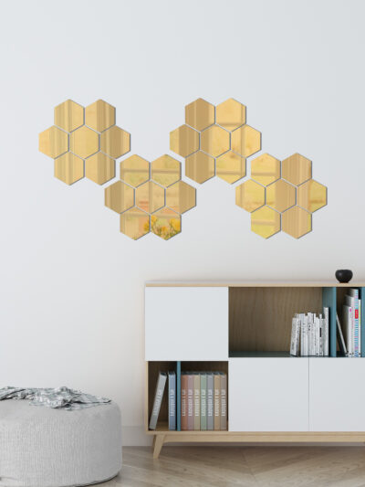 12pcs 3d Mirror Hexagon Adhesive Wall Stickers - Image 4