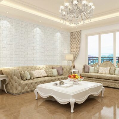 3d Self Adhesive Pe foam wallpaper - White - Image 5