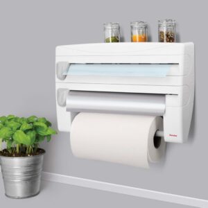 Wall Mount Film Foil Cutter And Towel Rack Holder