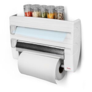 Wall Mount Film Foil Cutter And Towel Rack Holder