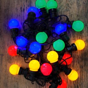 Multicolor String Connectable G50 Festoon Light Bulbs.