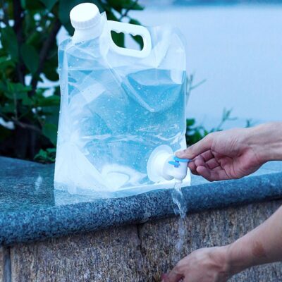 10L Transparent Collapsible Camping Water Bag