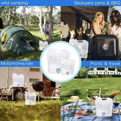 10L Transparent Collapsible Camping Water Bag - Image 4