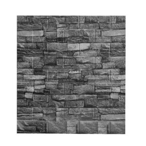 3d Self Adhesive Pe foam wallpaper – Stone Black