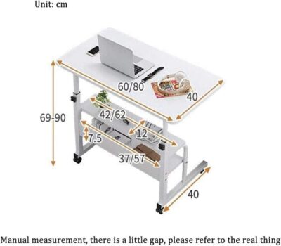 Adjustable Portable Laptop Desk With Wheels - Image 3