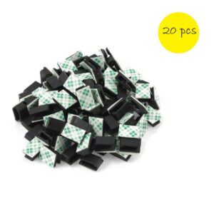 Adhesive Cable Wire Organizer Small Clips – 20