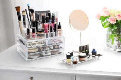 Cosmetic Makeup And Jewelry Storage Case Display