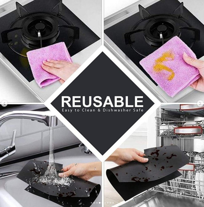 4pcs/set Reusable Rust Protector Pad For Gas Burners - Image 10