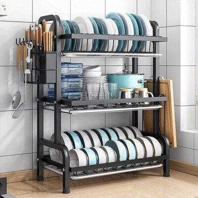 3 Tier Kitchen Dish Drainer Rack - Image 6