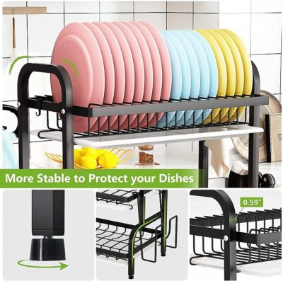 3 Tier Kitchen Dish Drainer Rack - Image 4