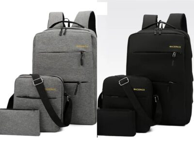 3pcs Set Waterproof Laptop Backpack