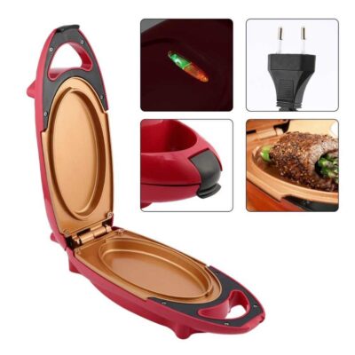 Red Copper Frying Household Electric Griller - Image 9