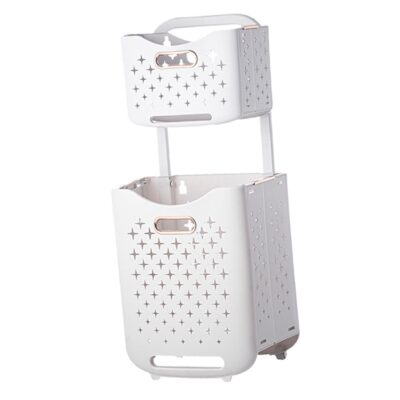 Luxury 2 Layers Large Plastic Laundry Basket - Image 13