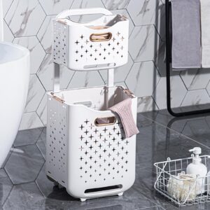 Luxury 2 Layers Large Plastic Laundry Basket