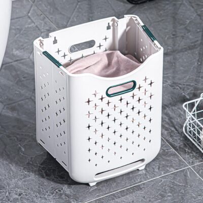 Luxury 2 Layers Large Plastic Laundry Basket - Image 10