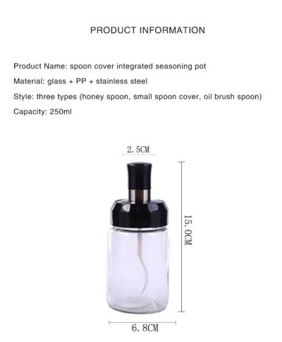 Transparent Seasoning Bottle With Spoon - Image 3