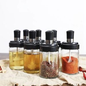 Transparent Seasoning Bottle With Spoon