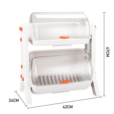 Household Storage And Draining Rack With Cover - Image 9