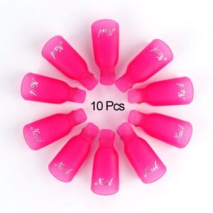 10 pcs Plastic Nail Polish Remover Nail Clip