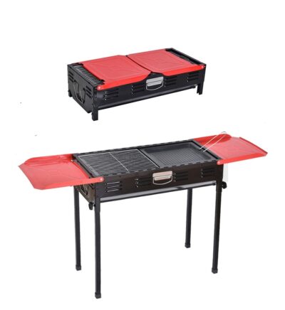 Portable, Foldable And Adjustable Barbecue Grill