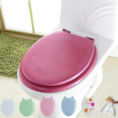 Soft Vinyl Toilet Seat With Lid Cover - Image 3